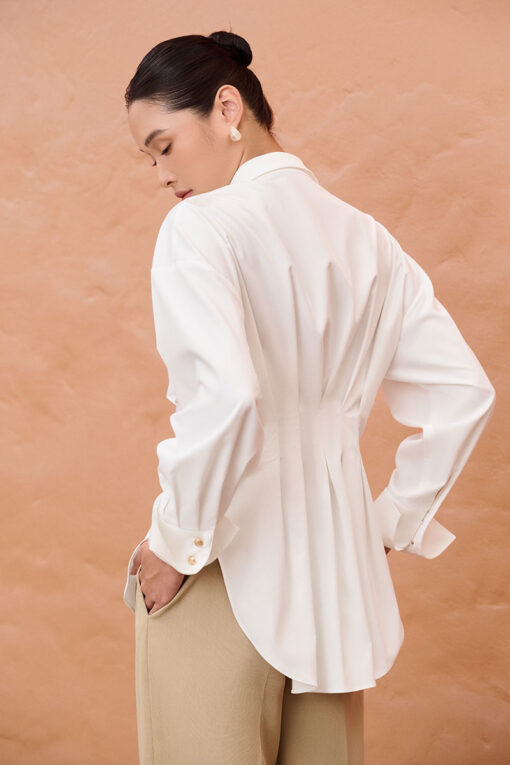 Sơ mi DT chiết eo đuôi tôm