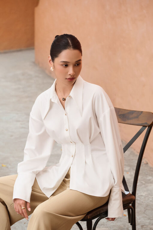 Sơ mi DT chiết eo đuôi tôm