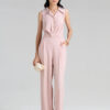 Jumpsuit cổ 2 ve xoắn eo Jumpsuit cổ 2 ve xoắn eo