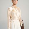 Sơ mi DT đính hoa ngực TT Sơ mi DT đính hoa ngực TT