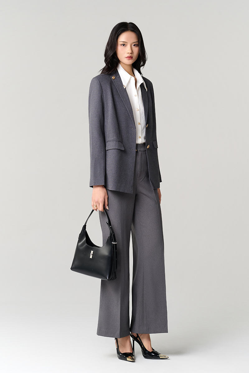 Quần loe cạp luồn đai cài cúc Quần loe cạp luồn đai cài cúc