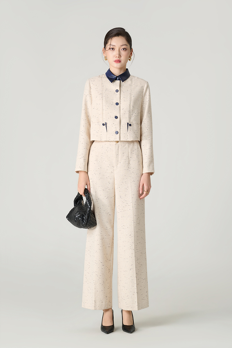 Quần suông tweed túi chéo TT Quần suông tweed túi chéo TT