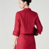 Chân váy tweed dáng A cạp đính cúc Áo kiểu LT croptop can ngực kẹp nơ