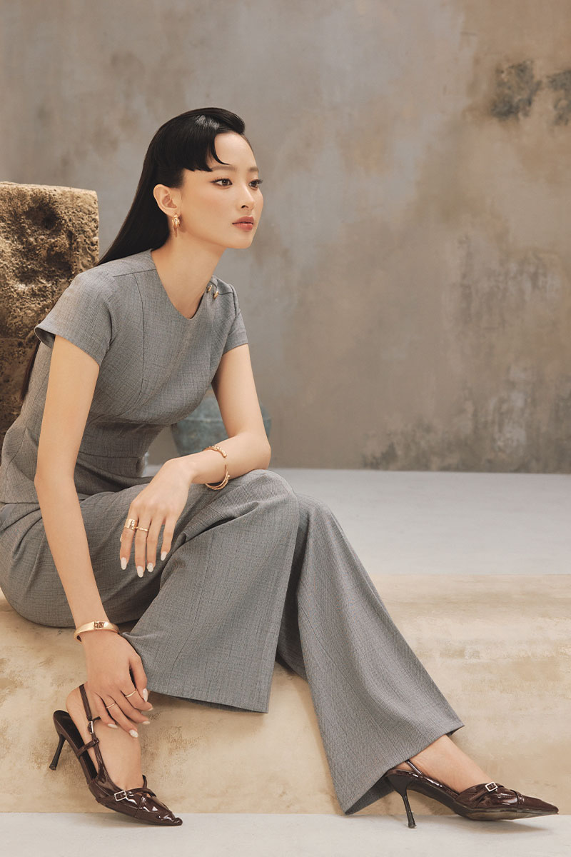 Áo kiểu CT peplum xẻ trước Áo kiểu CT peplum xẻ trước