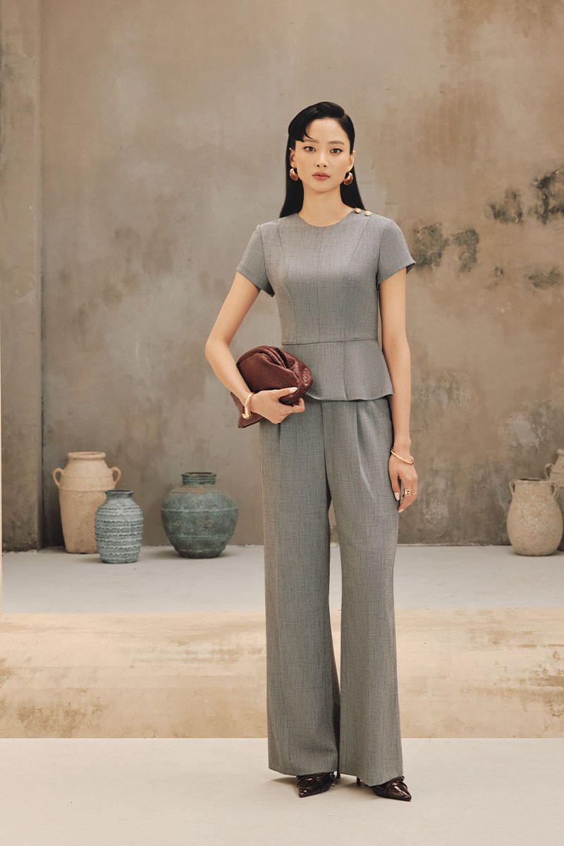 Áo kiểu CT peplum xẻ trước Áo kiểu CT peplum xẻ trước