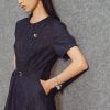 Đầm xoè denim thân bấu mí đai eo TT Đầm xoè denim thân bấu mí đai eo TT