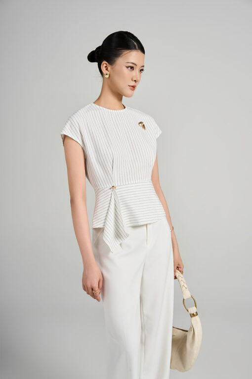Áo kiểu peplum rủ bèo lệch