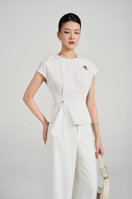 Áo kiểu peplum rủ bèo lệch