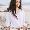 Sơ mi DT cổ đức mở cách điệu