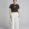 Áo thun CT croptop in hình tai nghe vỏ sò Áo thun CT croptop in hình tai nghe vỏ sò