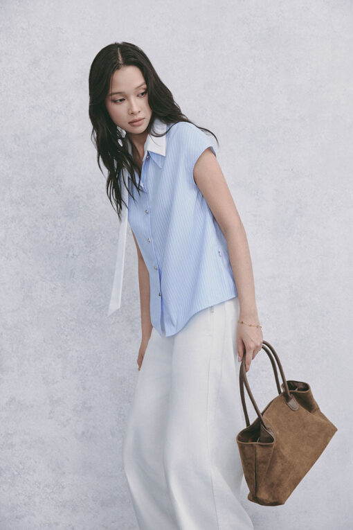 Sơ mi SN phối cổ buông dây