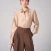 Quần suông cạp bổ cơi luồn dây Sơ mi DT can thân giả túi