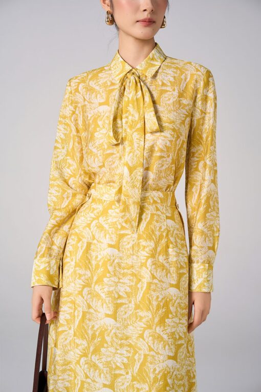 Sơ mi DT cổ thắt cravat