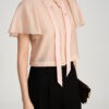 Sơ mi CT croptop phối tơ kẻ Sơ mi CT croptop phối tơ kẻ