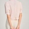 Sơ mi CT croptop tết dây đính TT Sơ mi CT croptop tết dây đính TT