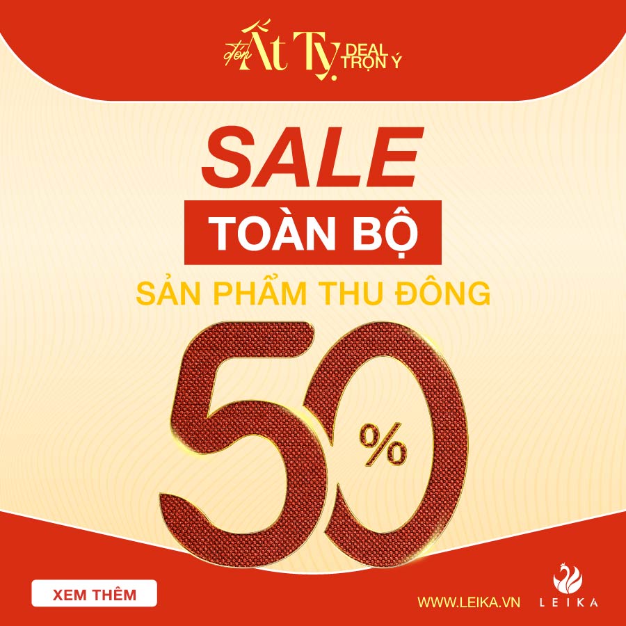 sale 50% toàn bộ sản phẩm Thu Đông