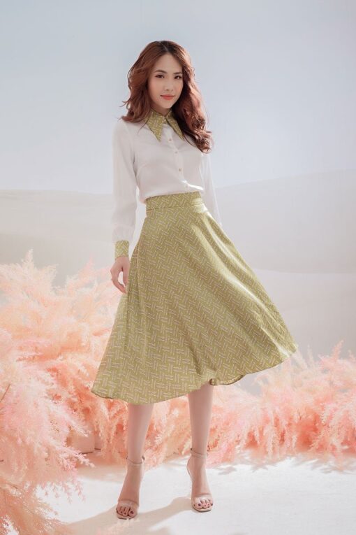 Chân váy xoè dáng dài họa tiết siêu đẹp TV0510 | Shopee Việt Nam