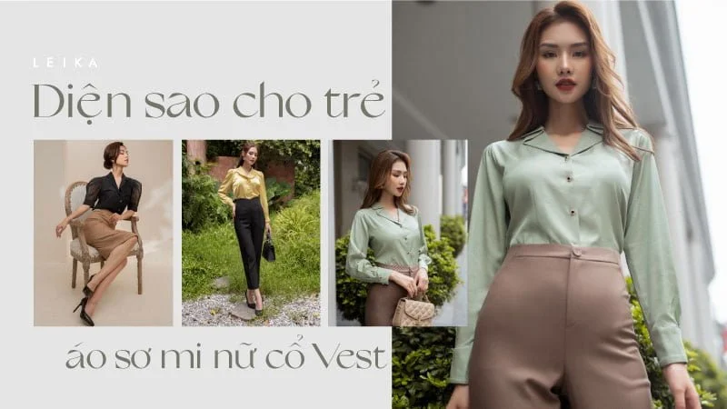 áo sơ mi nữ cổ vest