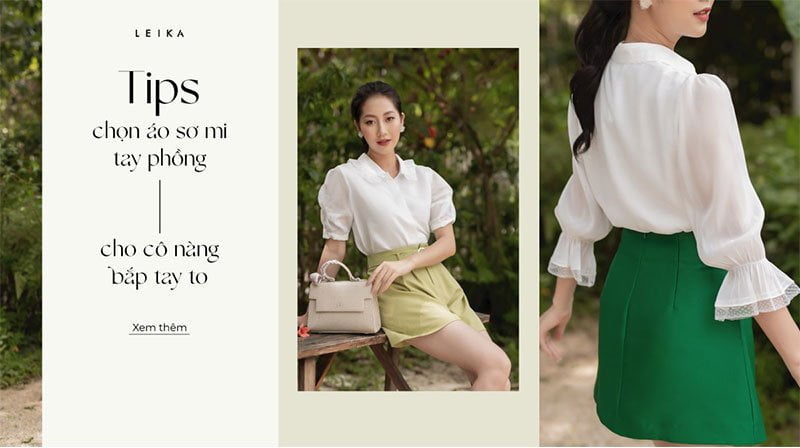 áo sơ mi tay phồng nữ