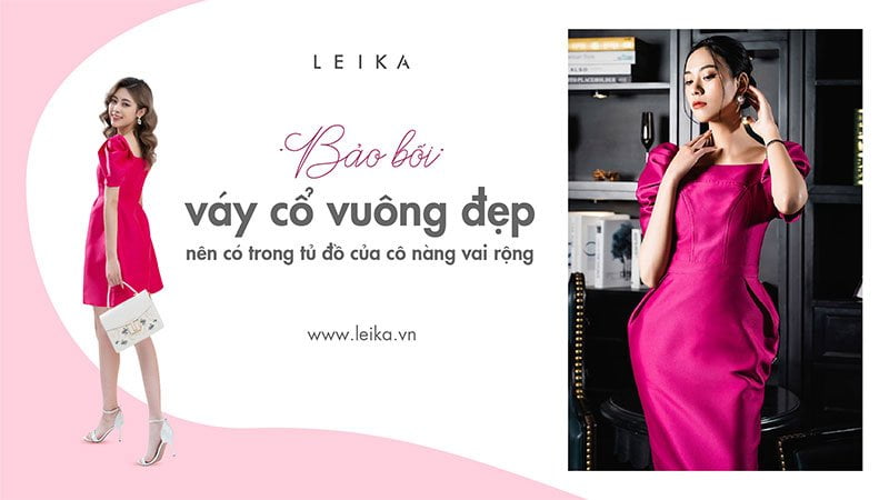 váy cổ vuông đẹp