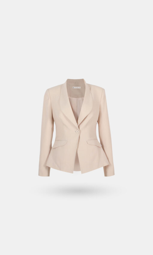 Áo vest 1 cúc vạt chéo cổ cách điệu