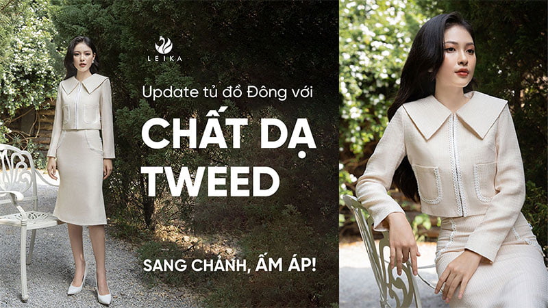 ORDER)- Set áo chân váy dạ Tweed dáng dài Thu Đông 2023 | Shopee Việt Nam