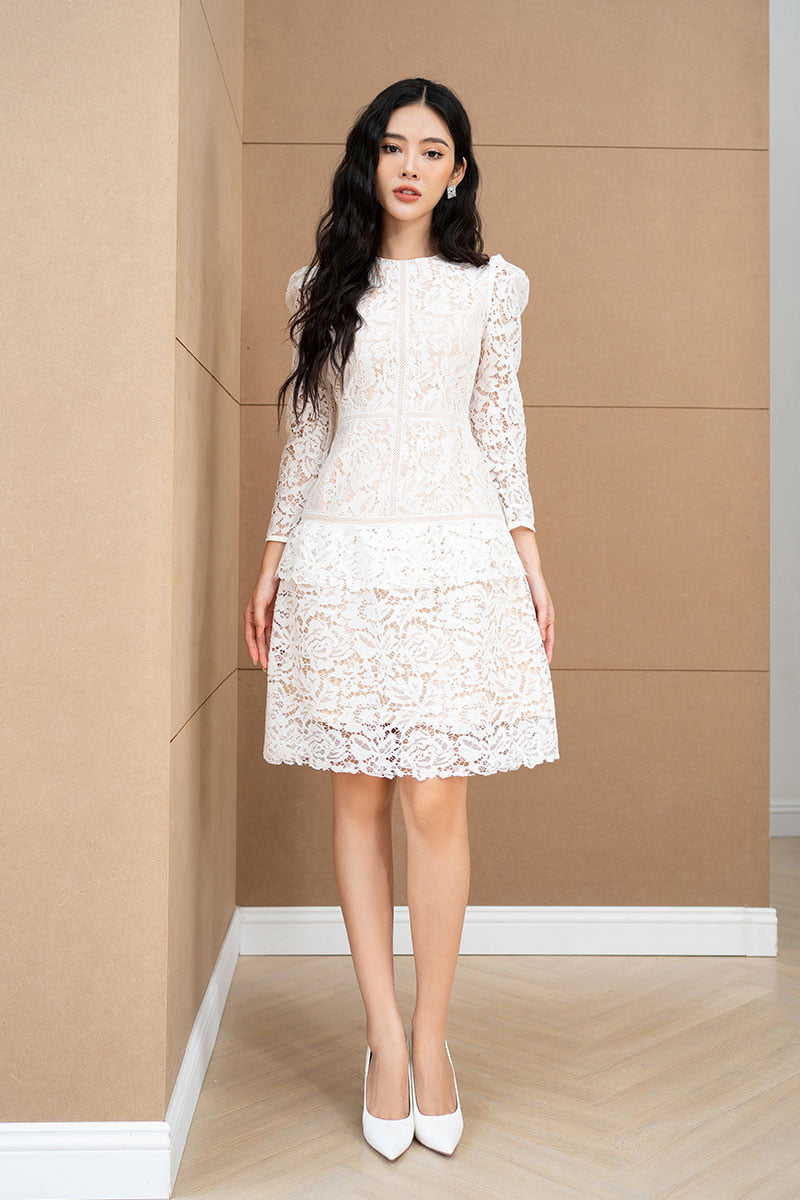 Váy ren Elise tay bồng size S new 98% | Shopee Việt Nam