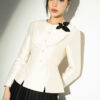 Áo kiểu peplum cài nơ