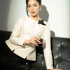 Áo kiểu peplum cài nơ