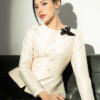 Áo kiểu peplum cài nơ