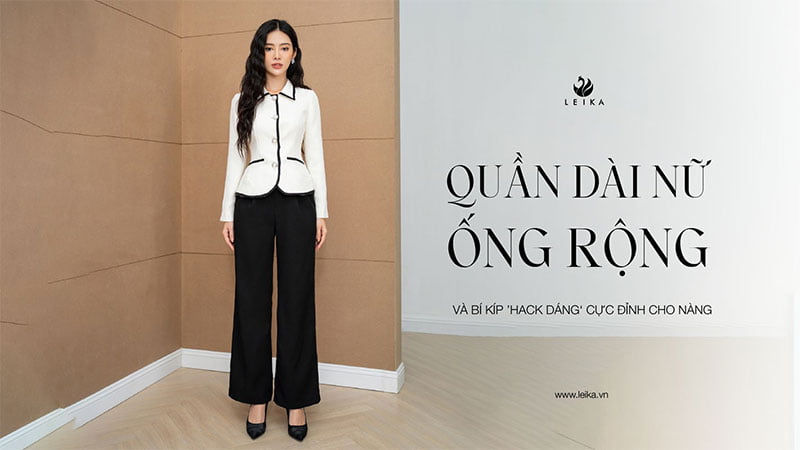 quần dài nữ ống rộng