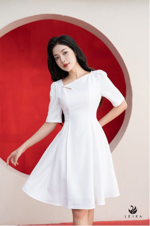 Đầm xòe dáng dài sát nách bo eo HL17-06 | Thời trang công sở K&K Fashion