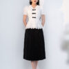 Áo Peplum ren phối nơ