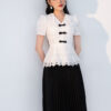 Áo Peplum ren phối nơ