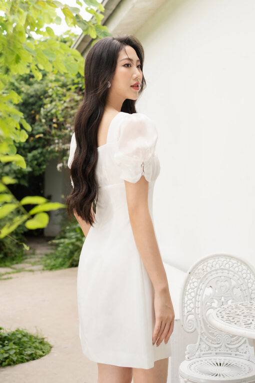 Đầm A nhúm ly phối tơ