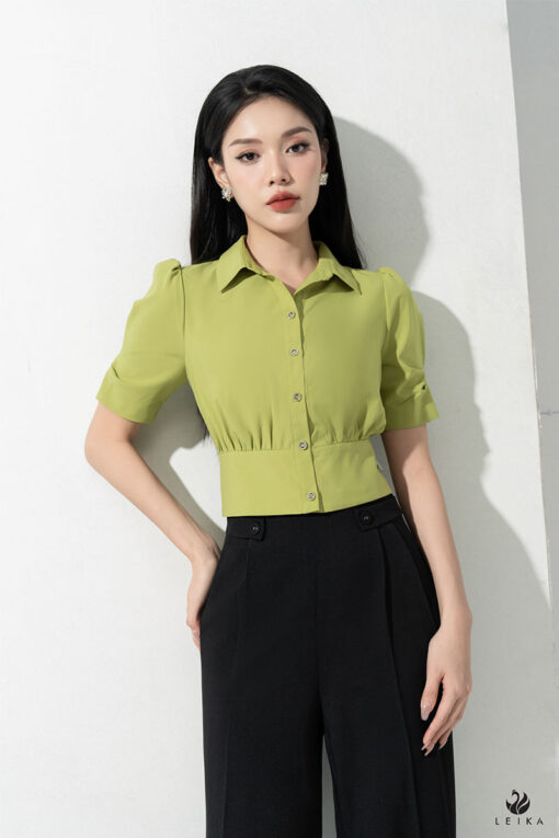 Set áo crop top phối chân váy dài xẻ tà cực xinh