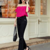 Quần jeans loe can diễu gấu