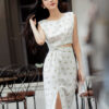Đầm sát nách buộc nơ sau