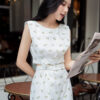 Đầm sát nách buộc nơ sau