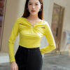 Quần loe cạp phối đai chữ D