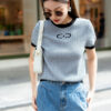 Áo dệt ziczac bo phối