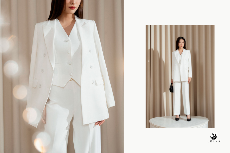 Vest suông cổ cách điệu