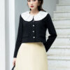 Áo kiểu croptop phối nơ xếp ly