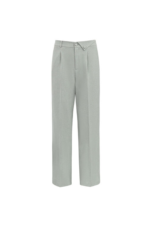 Quần suông vạt bong cạp đính cúc