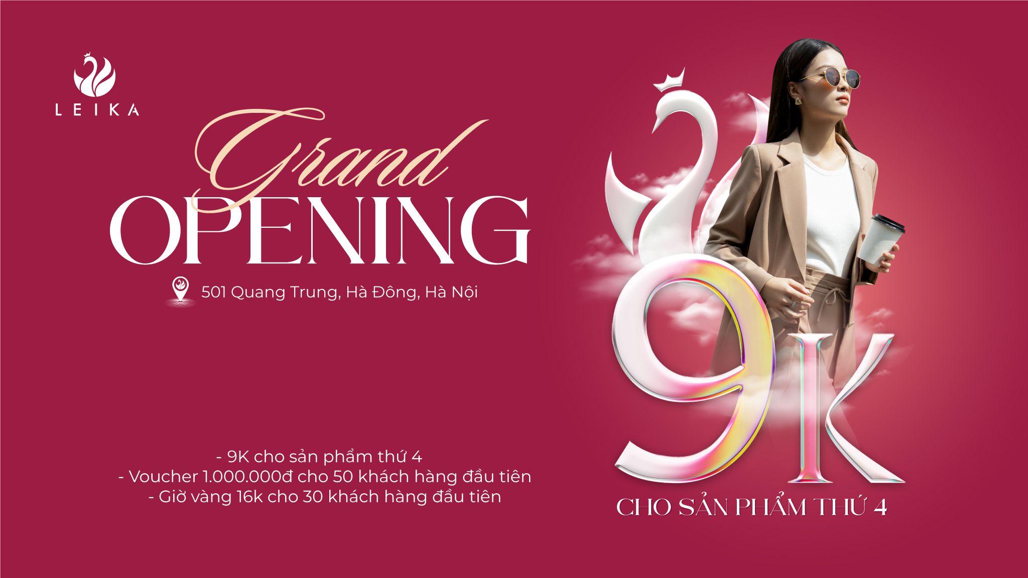 Tưng bừng quà tặng - Mừng khai trương cơ sở thứ 23 LEIKA Quang Trung