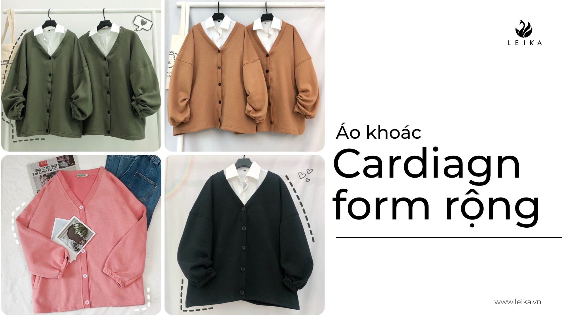 Áo khoác cardigan nữ form rộng: Nét duyên dáng cho phái đẹp
