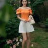 Áo kiểu CT croptop bèo cổ