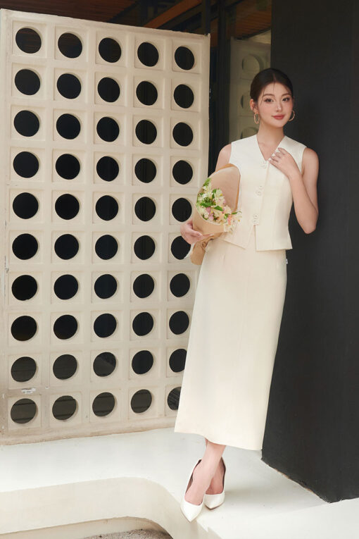 Chân váy suông đỉa đôi