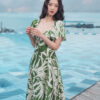 Đầm maxi khoen ngực tùng xoè