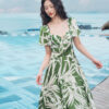 Đầm maxi khoen ngực tùng xoè